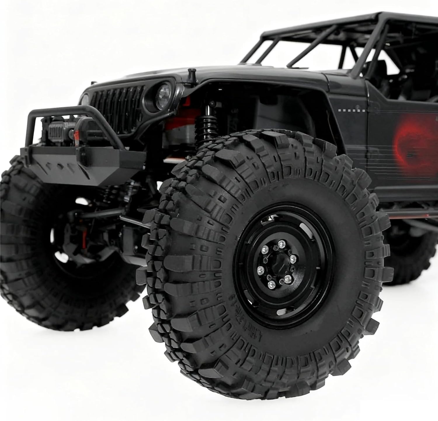 RC Car Replacement For Axial For SCX10 For Traxxas For TRX4 1/10 4pcs Metal 1.9 Beadlock Wheels And Tires Set 108mm RC Crawler Parts