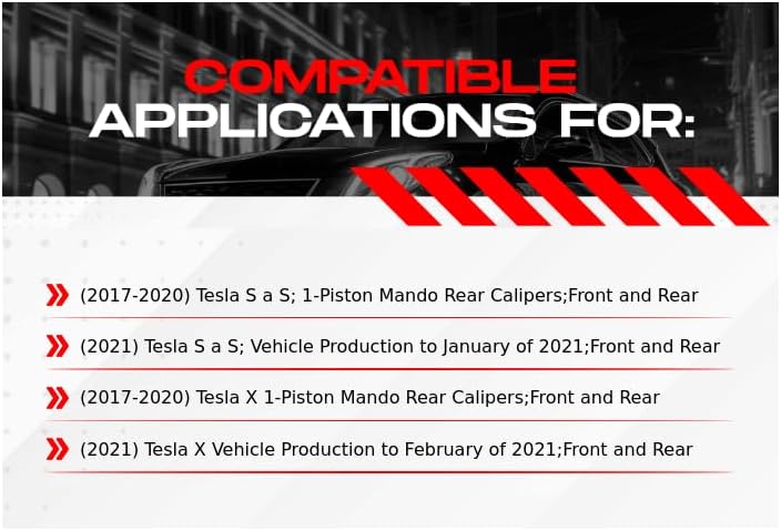 R1 Concepts Front and Rear Brake Rotors For 2012-2021 Tesla S, 2016-2021 Tesla X| Drilled Slotted Disc Brake Rotors| Brakes and Rotors Brakes and Rotors