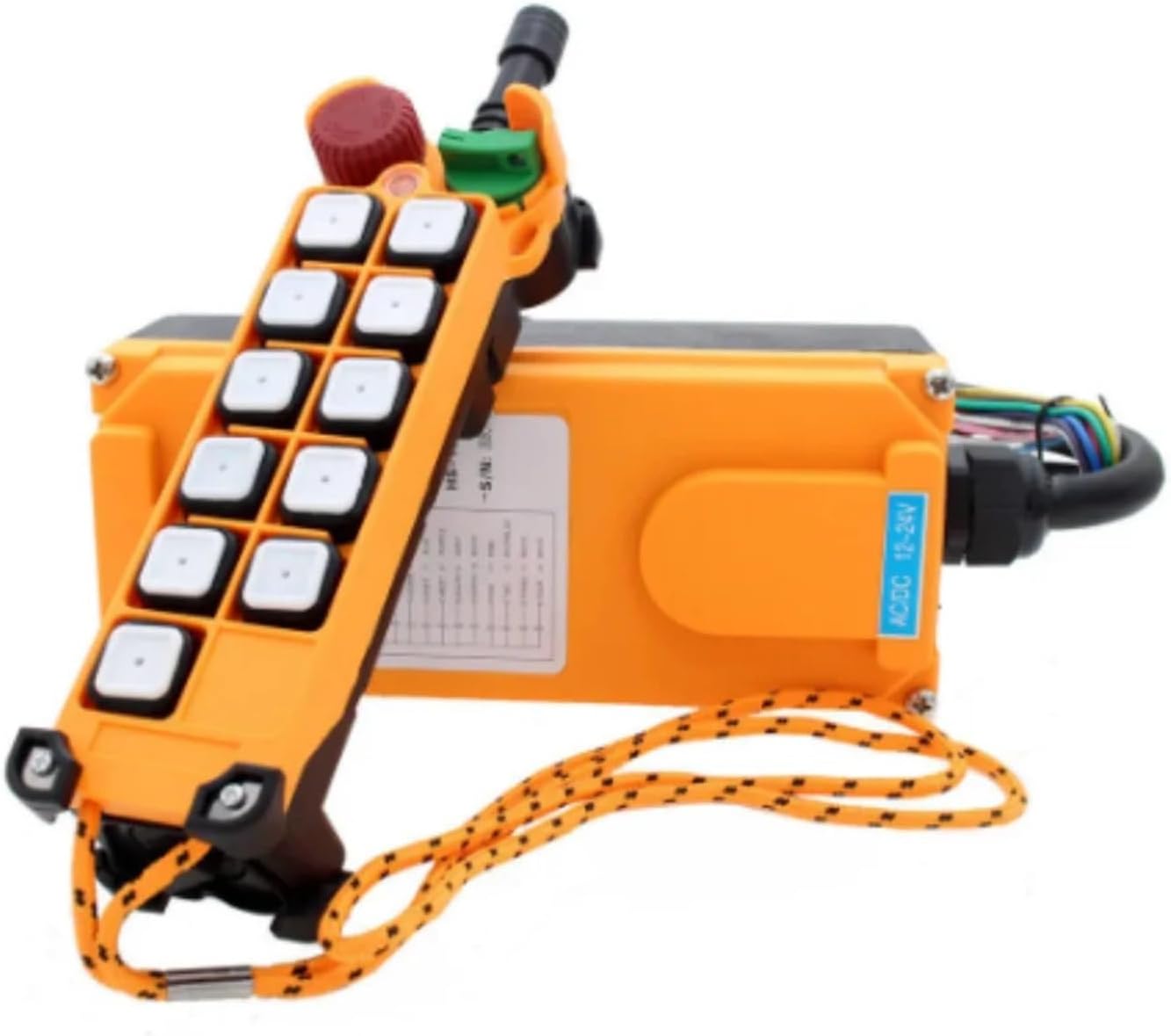 HS-10S 1 Speed 1 Transmitter 10 Channels Hoist Crane Truck Radio Remote Control Push Button Switch AC380V