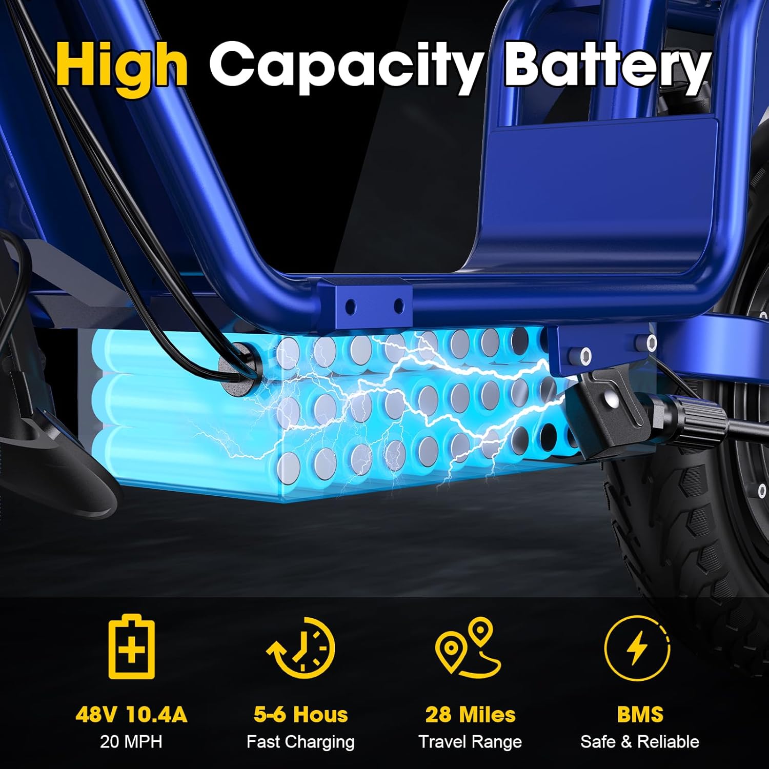 Adults Electric Scooter with Seat,1000W Peak Motor 48V 10.4AH Foldable Electric Scooter,14