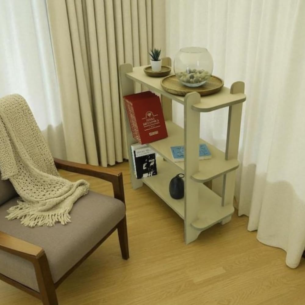 HANLX Mid Century Bookcase, Modern Bookcase, Industrial Bookcases, Small Book Stand, 30 