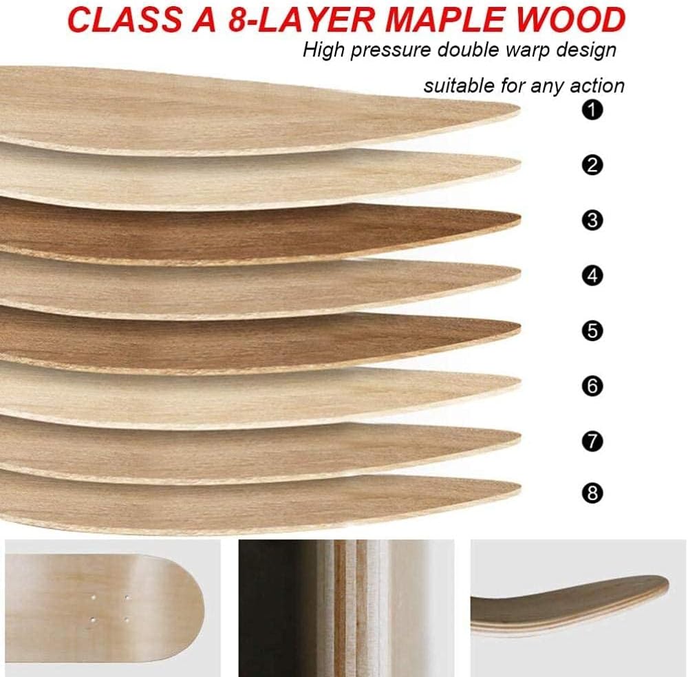 Standard Skateboard 31 X8 Youth Full Skateboard Girl Beginner Outdoor Street Concave Skateboard Boyfriend Gift Professional Double Kick Skateboard Pink Upgrade (M Word)