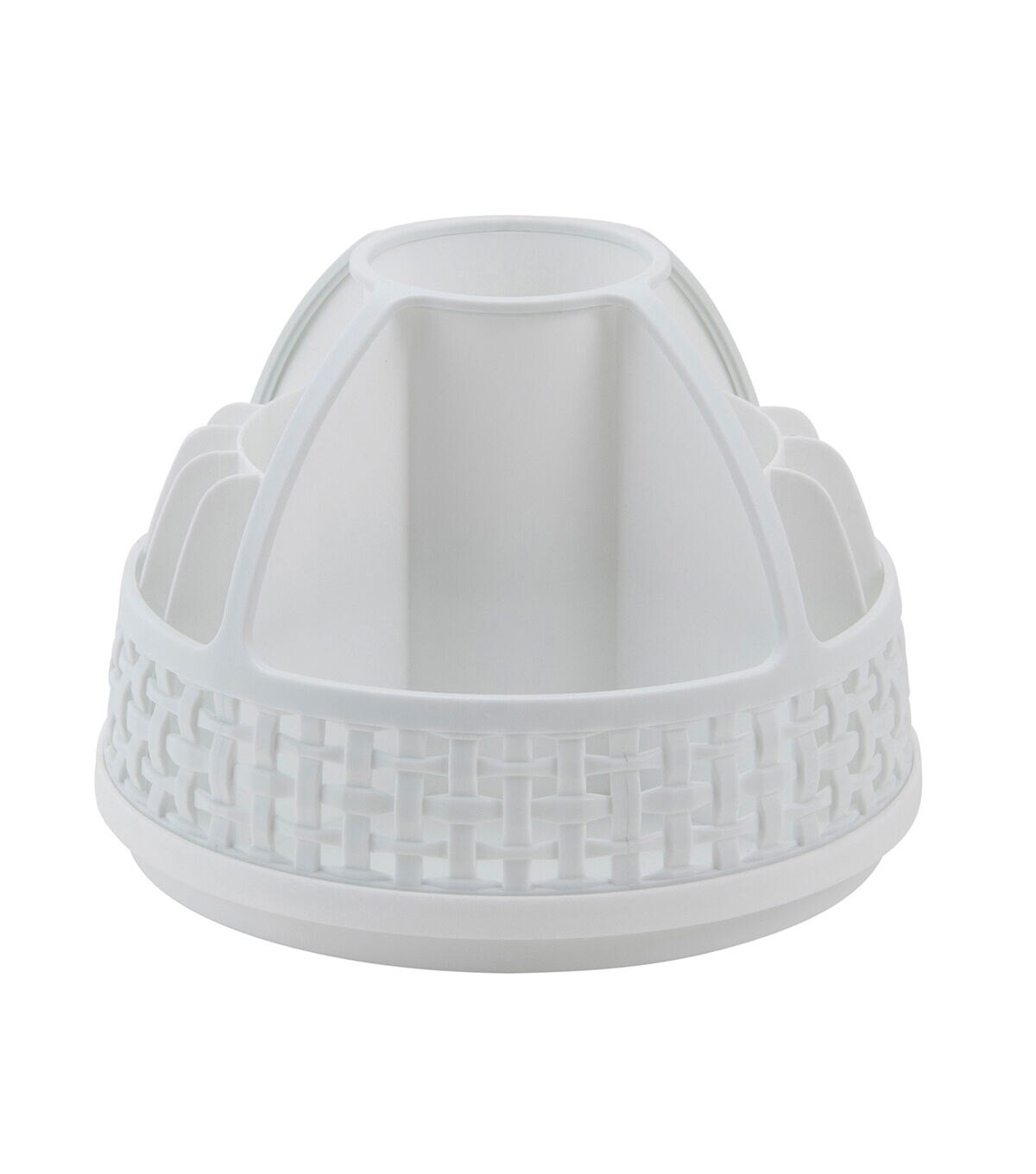 7 x 5 White Weave Rotating Desktop Organizer