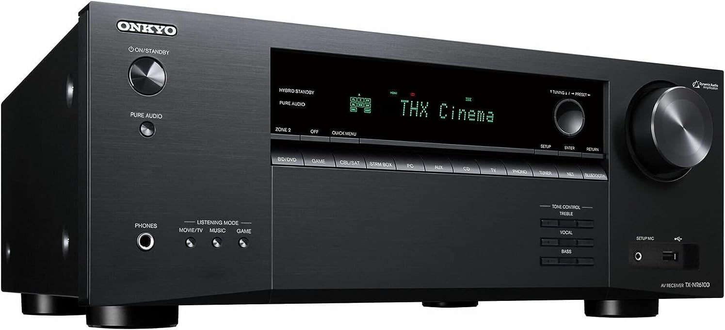 Onkyo TX-NR6100 7.2 Channel 8K Smart AV Receiver - THX Certified
