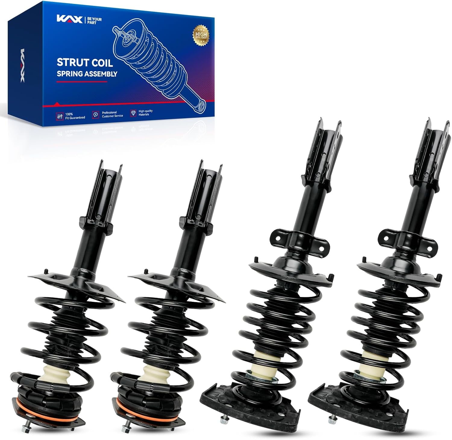 KAX Front and Rear Struts and Shocks Complete Assembly Compatible with 1997-2005 Buick Century, 1997-2003 Pontiac Grand Prix, 1997-2004 Buick Regal, Replaces OE# 171661 * 2/171662L/171662R