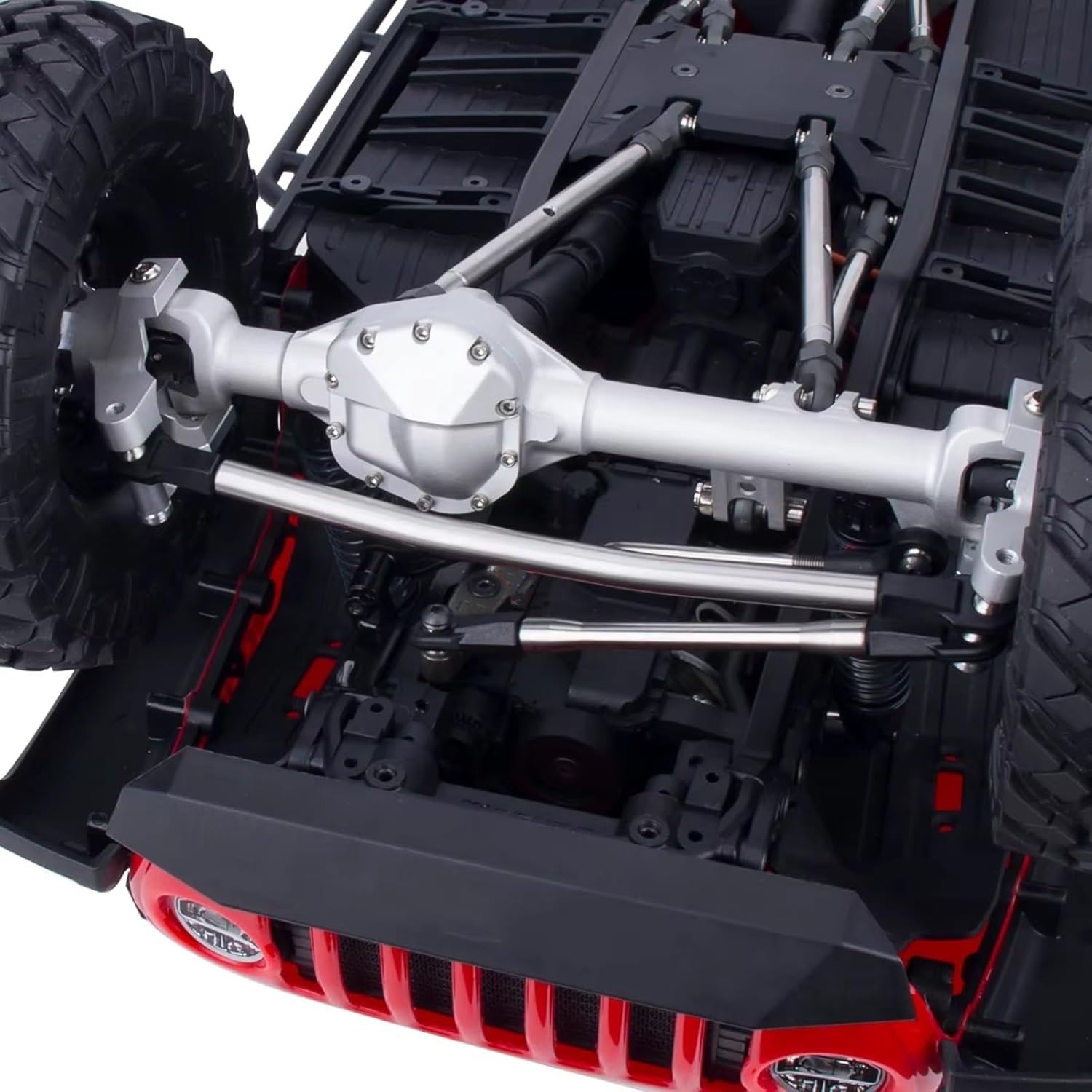 Rc Crawlers Axles For Axial For SCX10 II VS4-10 For Rock 1/10 Front Rear Offset Straight Axle Set Aluminum Piece Construction Trucks Parts RC Crawler(Silver)