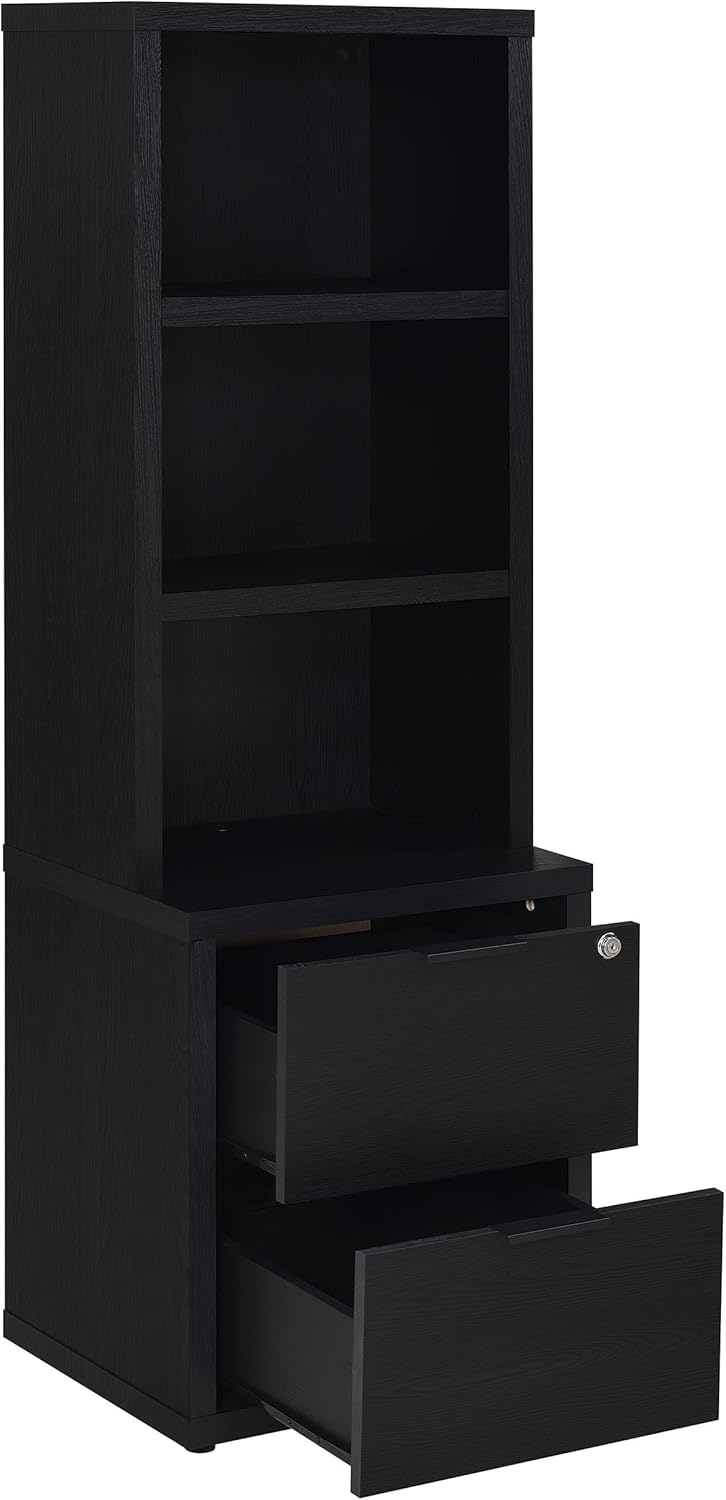 Coaster Home Furnishings Westpark 3-Piece Wall Unit Bookcase Set with USB Black