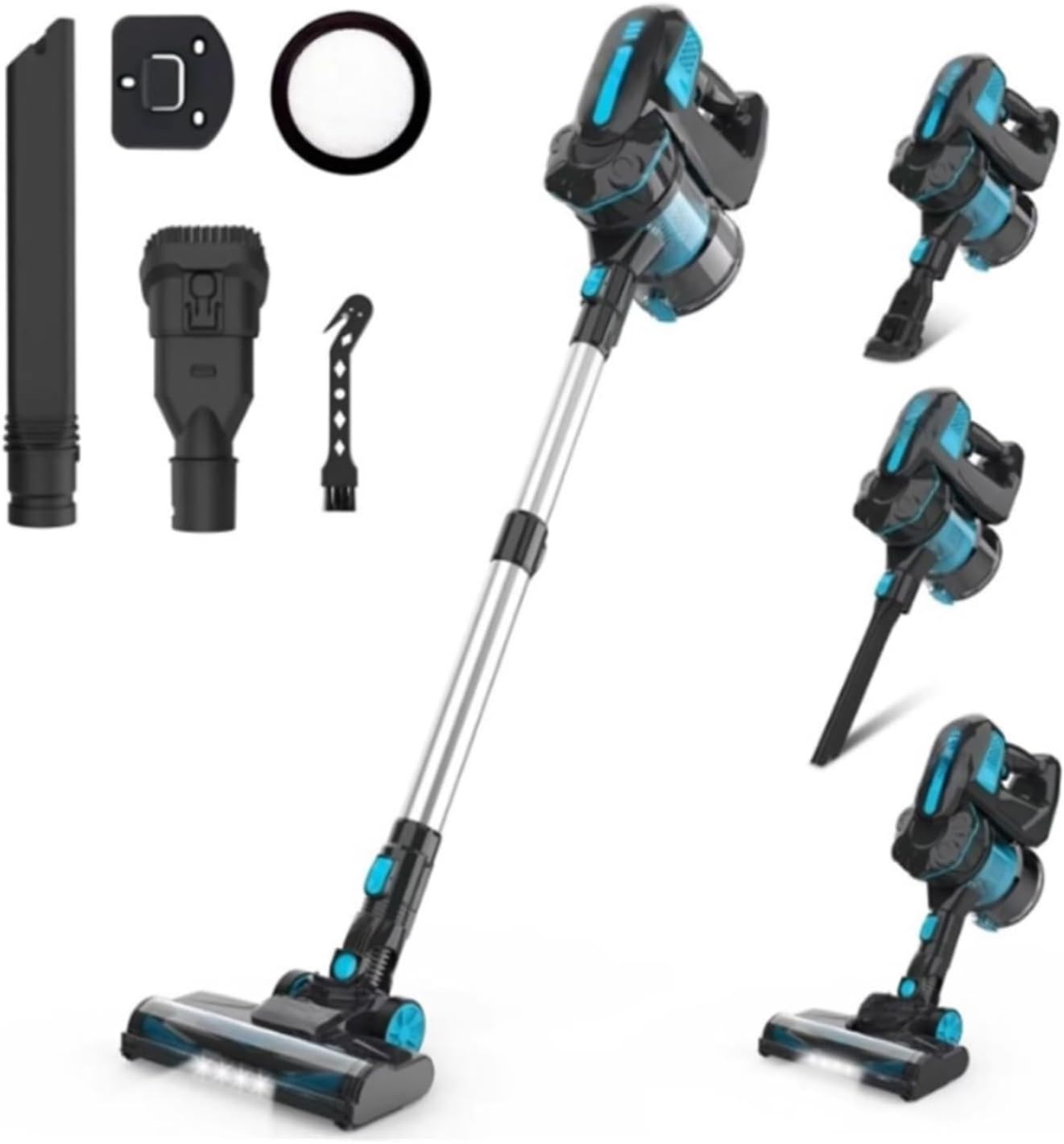 LSTAOCMC INSE V770 Cordless Stick Vacuum Compatible with Cleaner - 20KPa Suction, 45min Runtime, 6-in-1 Handheld Design Compatible with Home Cleaning(V770 Blue)