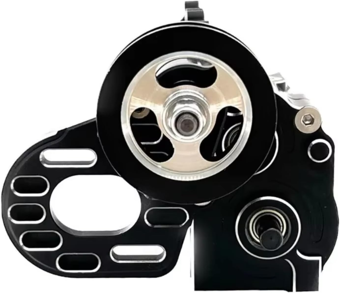 RC Crawler Transmission for SCX10 90046 for Capra 1/10 1 Pcs Metal Second Gear Third Gear Two Speed Gearbox RC Crawler(Black)