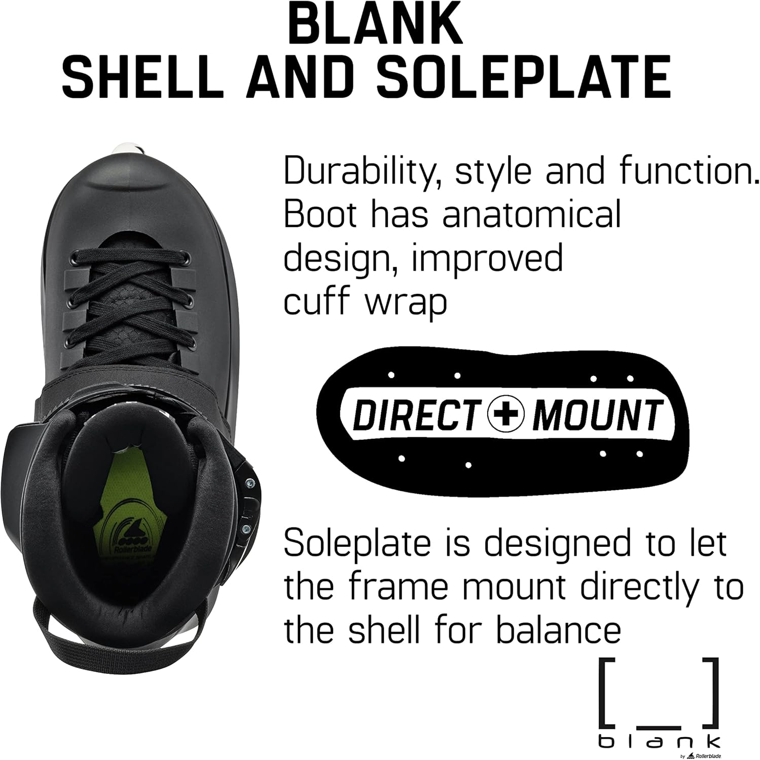 Rollerblade Blank Unisex Adult Fitness Inline Skate