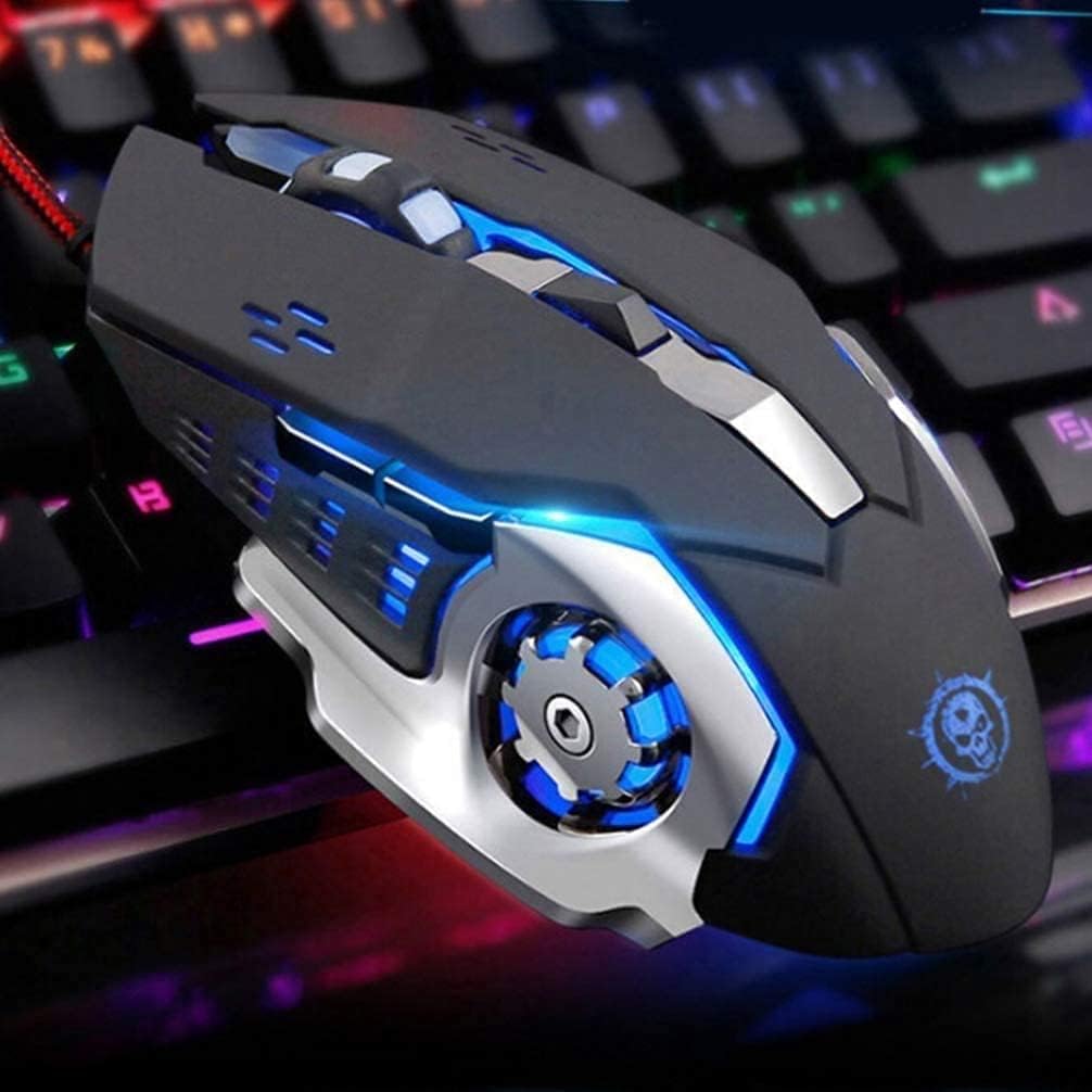 Gaming Keyboard and Mouse,Gaming Keyboard USB Wired Backlit Gaming Keyboard Mechanical Feeling with Gaming Mouse,Gaming Keyboard Wired Set,for Windows,Mac OS Computer (Color : Black)