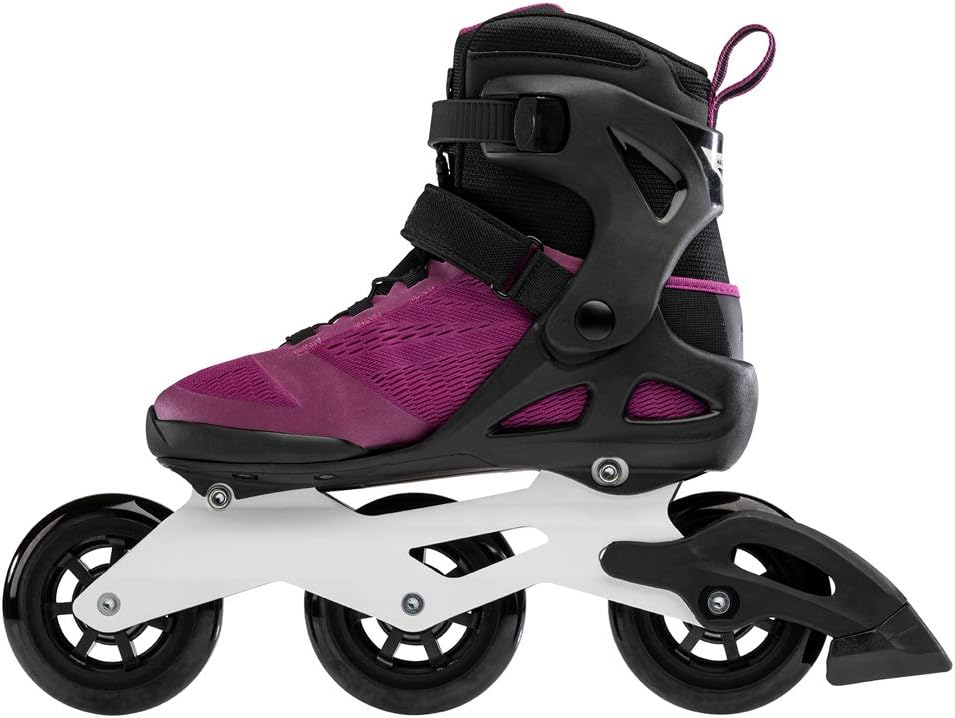 Rollerblade Macroblade 100 3WD Womens Adult Fitness Inline Skate, Violet and Black, Performance Inline Skates
