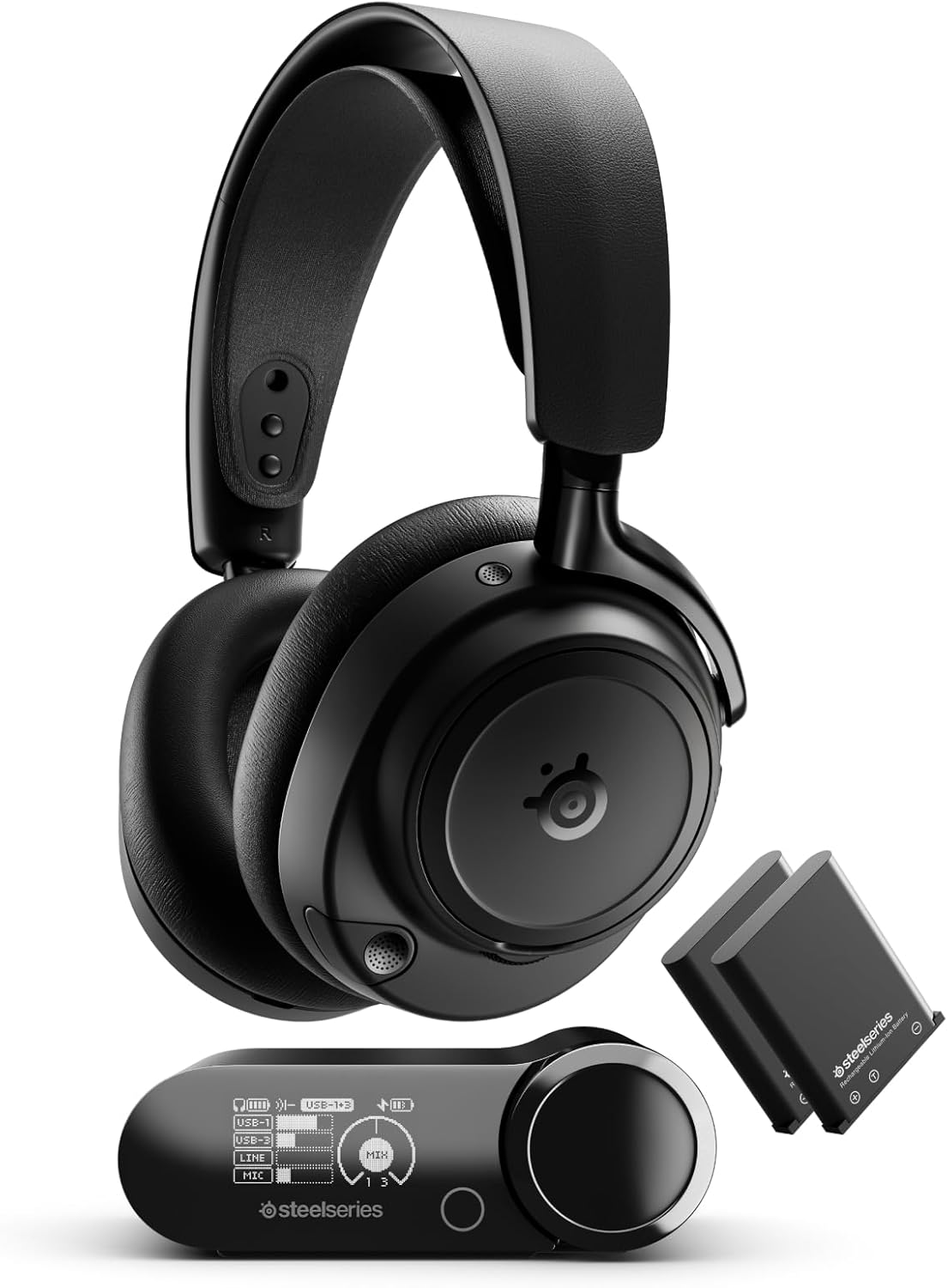 SteelSeries Arctis Nova Elite - Hi-Res Wireless Gaming Headset — 96kHz/24bit — Carbon Fiber Speakers — ANC — AI Noise Rejection — App — 2.4GHz + BT — Multi-Source Mix — OmniPlay PC+PlayStation+Xbox