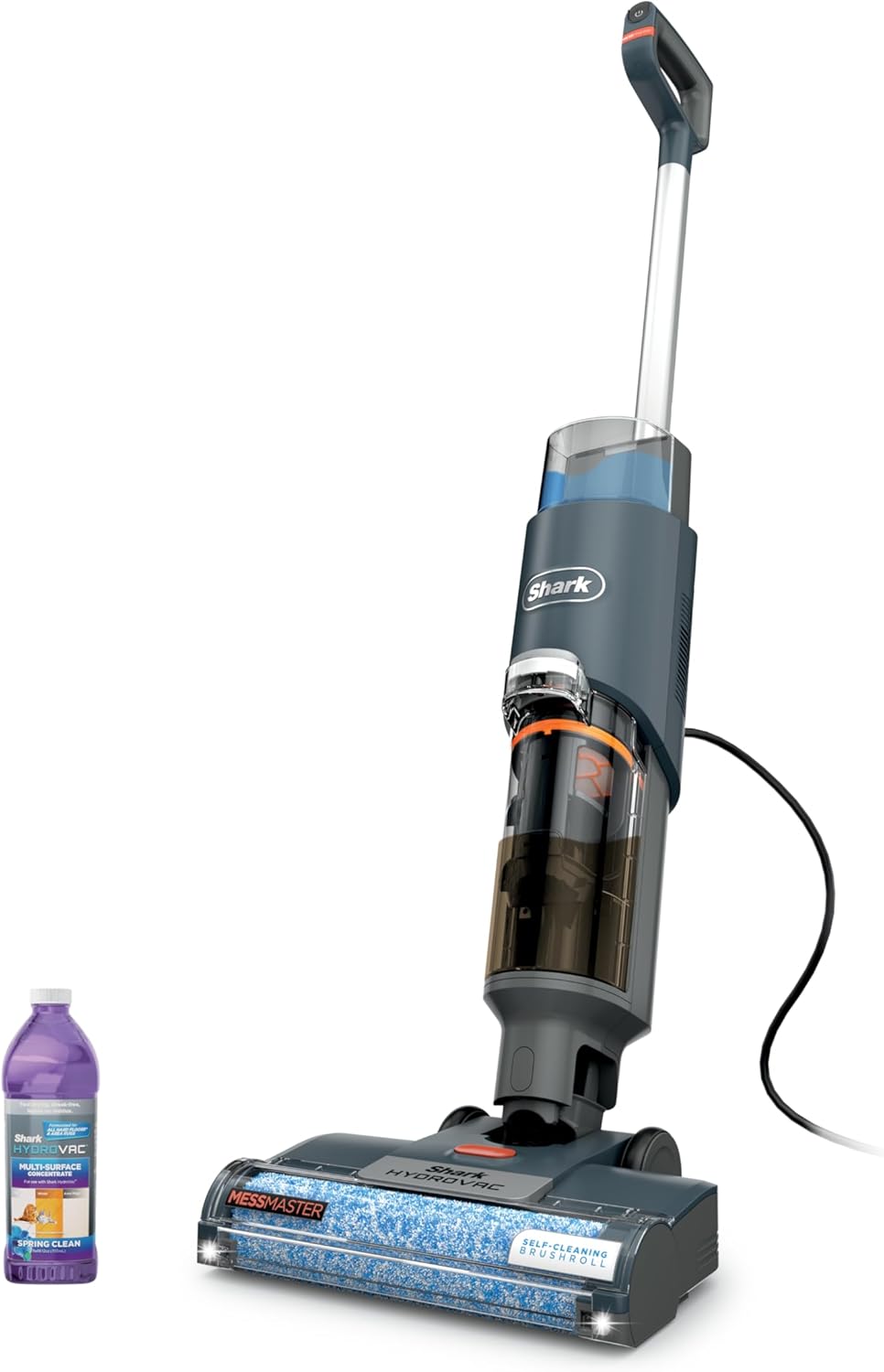 Shark HydroVac MessMaster Wet Dry Corded Vacuum Cleaner, 3-in-1 Multi-Surface Vacuum Mop & Self-Cleaning System, Lightweight, Powerful Suction, for Hard Floors & Area Rugs, Navy, WD161