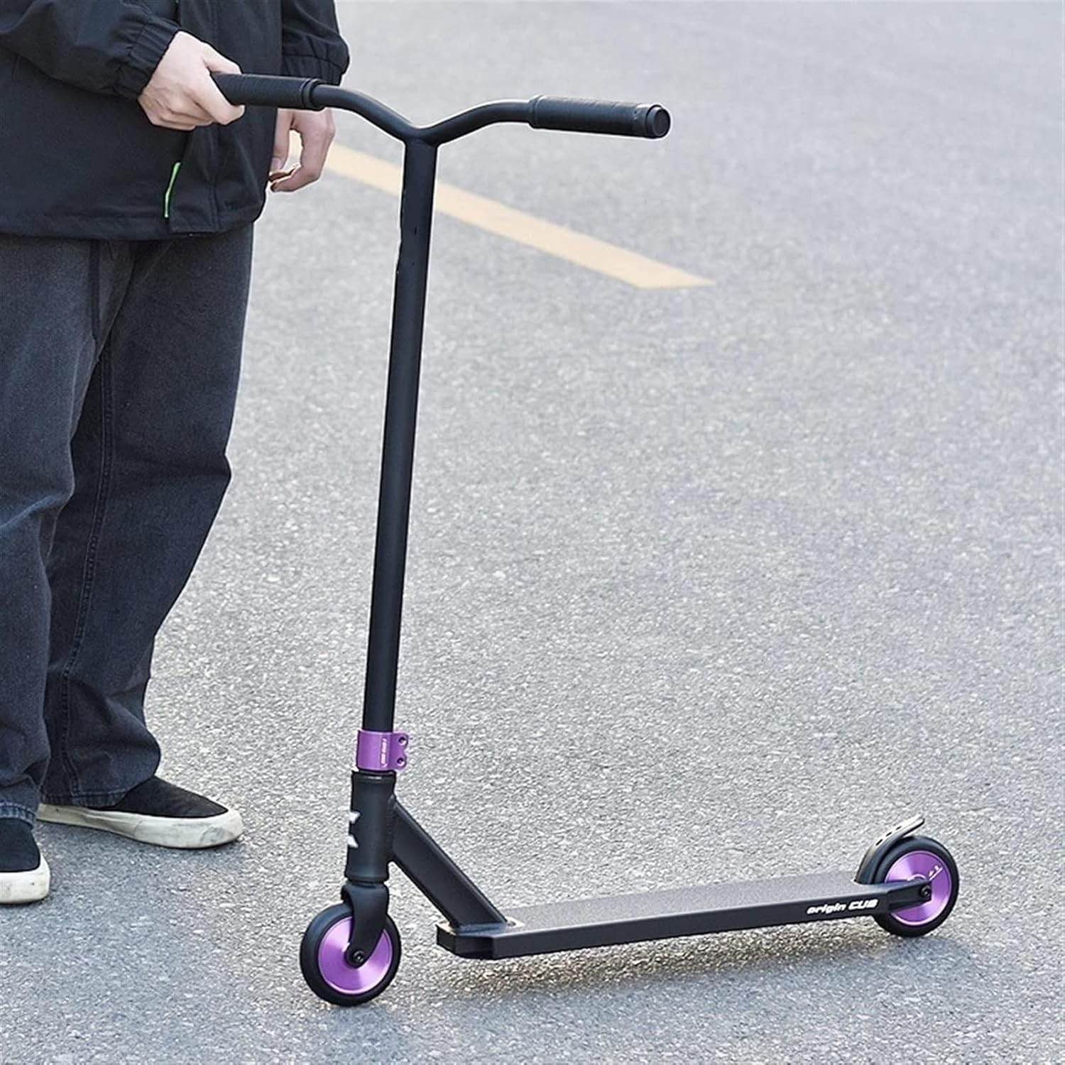 Extreme Sports Stunt Scooter Standard Full Competitive Street Freestyle Adult Beginners Scooter (Color : Purple)