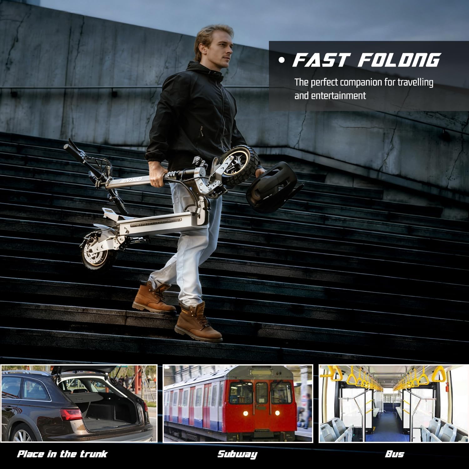 S1 Electric Scooter Adults, 1200W Peak Motor Off Road Electric Scooter, Up to 30 Miles Range / 28MPH, 10