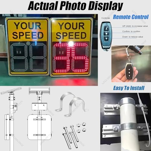 Your Speed Signs - Solar-Powered LED Radar Speed Limit Sign, 20
