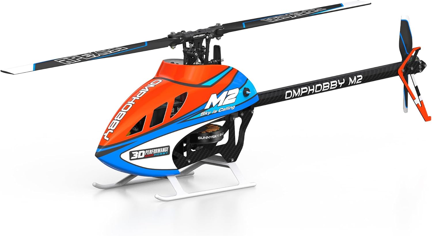 OMPHOBBY M2 V3 PRO RC Helicopter for Adults, Support APP Tuning & Telemetry, 6CH 3D Brushless Direct Drive, Lightweight 320g, OFS3 Flight Control, 200-Class Mini Helicopter for Outdoor Orange PNP