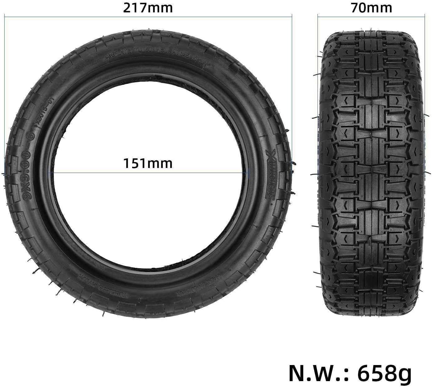 9x3.00-6 Electric Scooter Tubeless Tire - 9 Inch Wear-Resistant for Mobility Scooters, Power Scooters, Wheelchairs