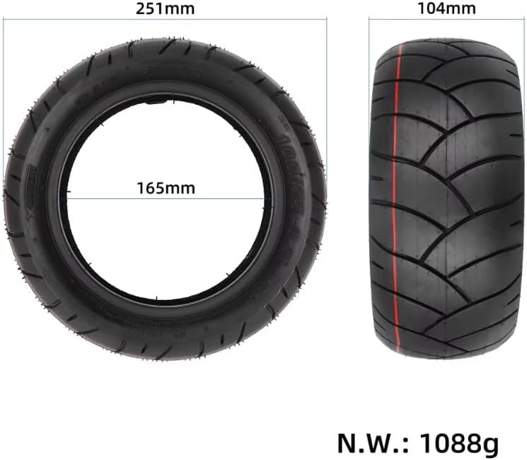 11 Inch 100/65-6.5 Off-Road Vacuum Tubeless Tire for Electric Scooter Accessories (2pc)