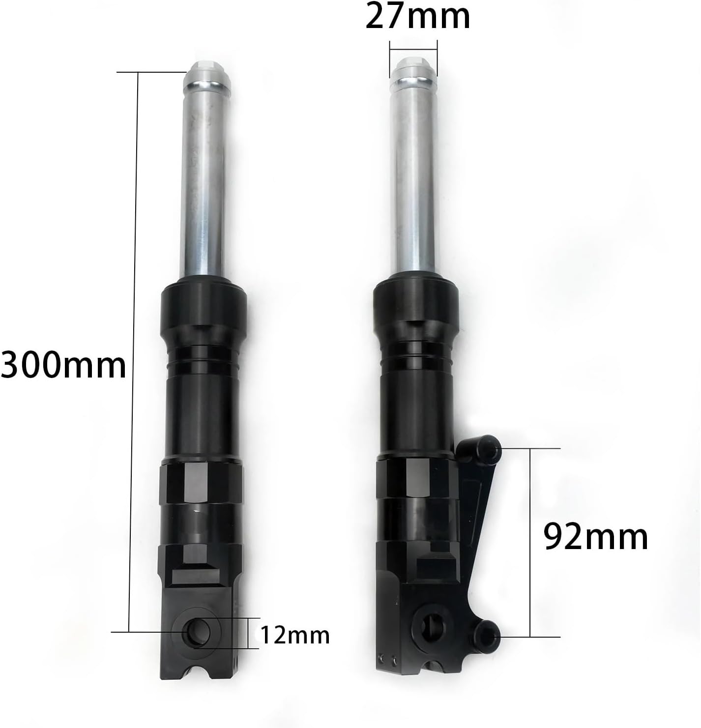 Lowered Front Disc Brake Forks Lowdown Lower Down Shocks Absorber Gy6 Ruckus Zoomer Nps50 Af58 Dio Swap Scooter Parts