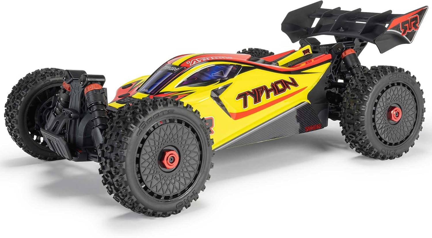 ARRMA RC Car 1/8 Typhon 4X4 RTR Brushed Buggy, Yellow (Battery and Charger Not Included), ARA4206V4T2
