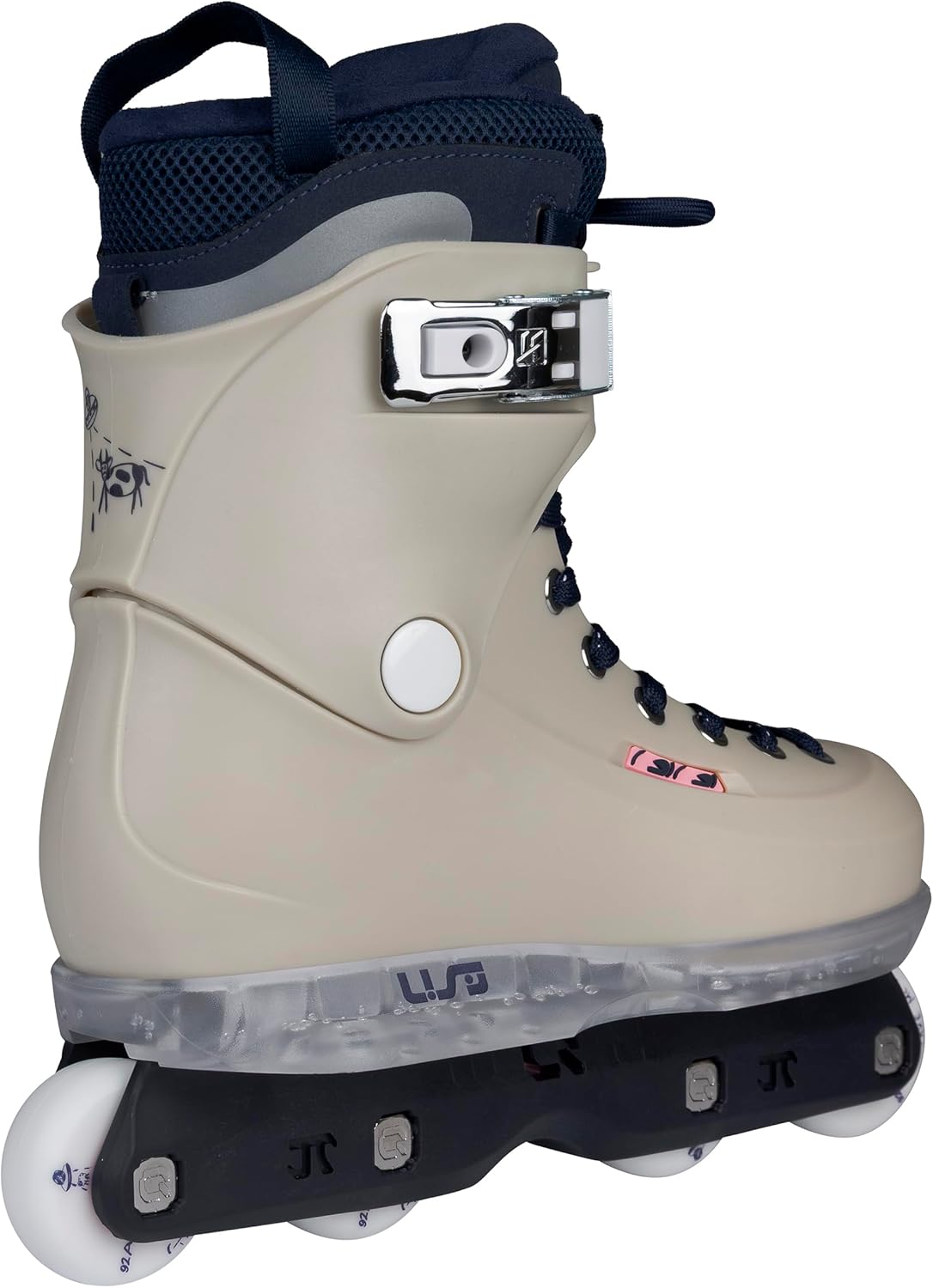 USD Sway Witzemann II Aggressive Skates - Men's Inline Skates for Street & Park - with IQON AG60 Rail, 57 mm 92A Wheels, ABEC 9 Ball Bearings & MYFIT Liner - Grey/Blue