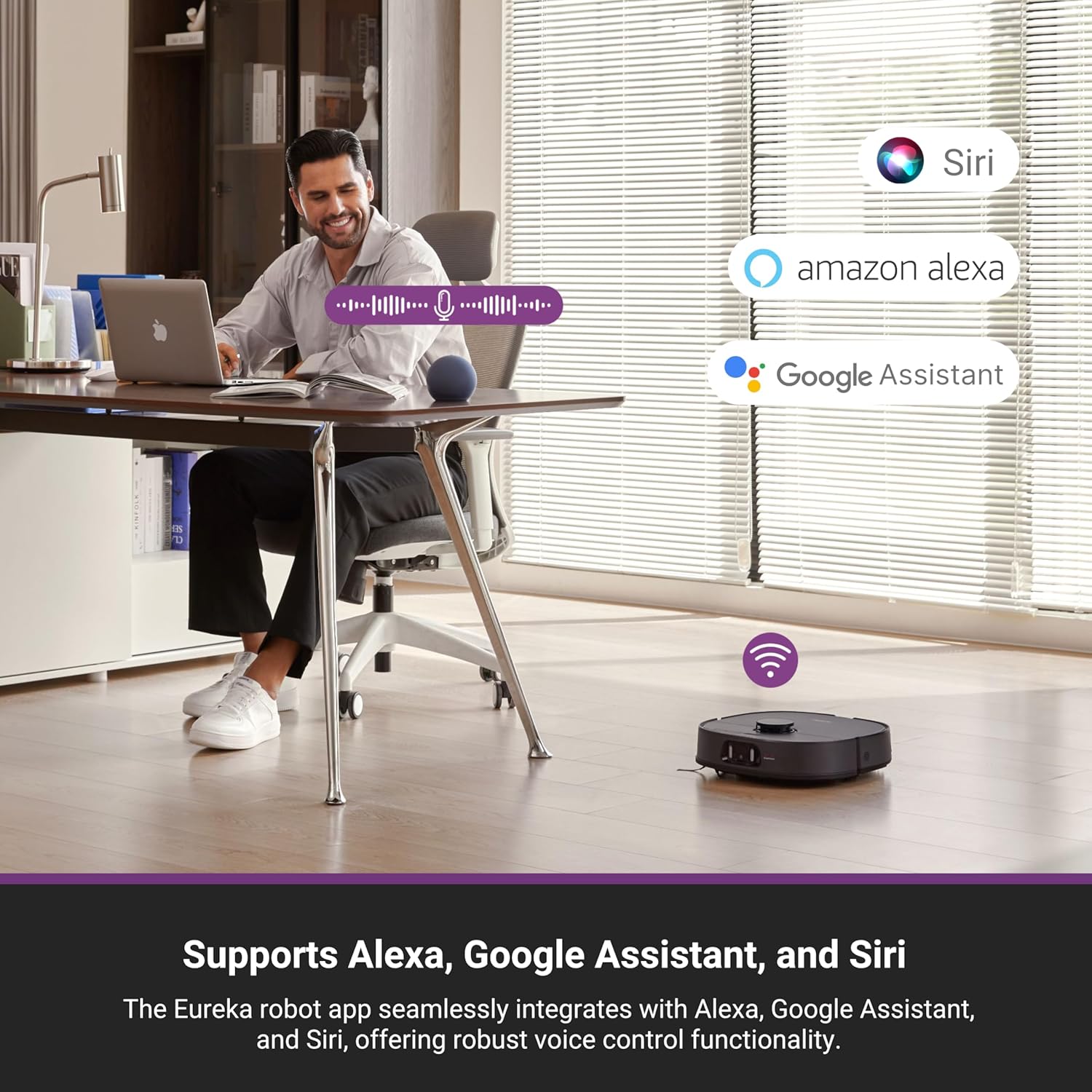 Eureka J15 Ultra Self Emptying Robot Vacuum, 19,000 Pa Suction, Flex-Arm Design, 167℉ Water Washing & 131°F Air Drying, AI Obstacle Avoidance, Black