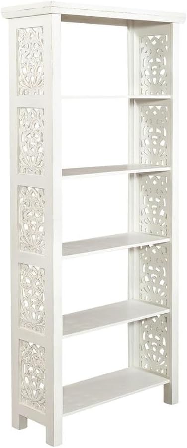 Starlight Canyon Home White 5-Tier Bookcase - Narrow, Tall, Perfect for Small Spaces, Home Office Storage