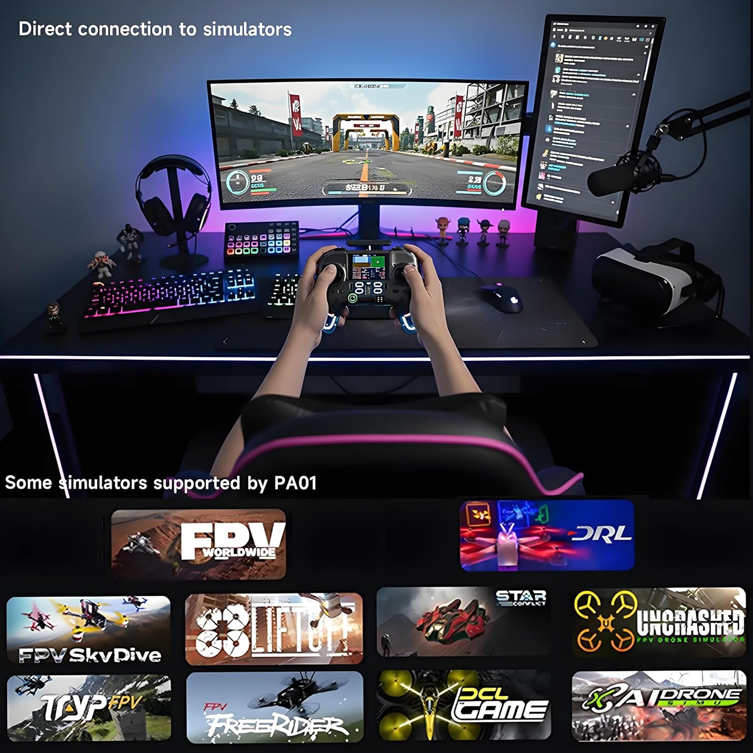 GoolRC Flysky ProArt PA01 Radio Transmitter, 2.4GHz 18-32 Channel Remote Controller with 2.4 Inch IPS Color Screen for FPV Drone/RC Helicopter/Airplane/Car/Boat/Multirotor