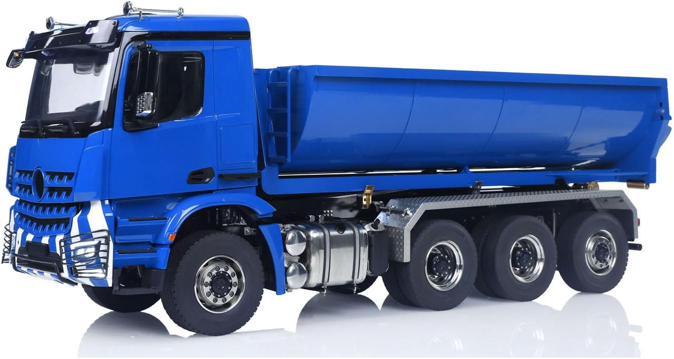 TOUCAN RC HOBBY 8x8 1/14 Hydraulic Remote Control Full Dump Truck BZ 3363 RC Roll On Off Tipper Metal Chassis Rail Differential Lock No Battery for Adult