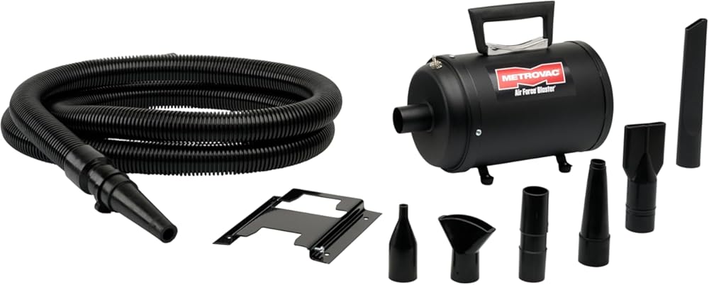 METROVAC B3-CDAFBR Air Force Blaster, Lightweight Car & Motorcycle Vacuum Cleaner, Dryer w/Accessories, Truck Air Duster, Car Cleaning Supplies