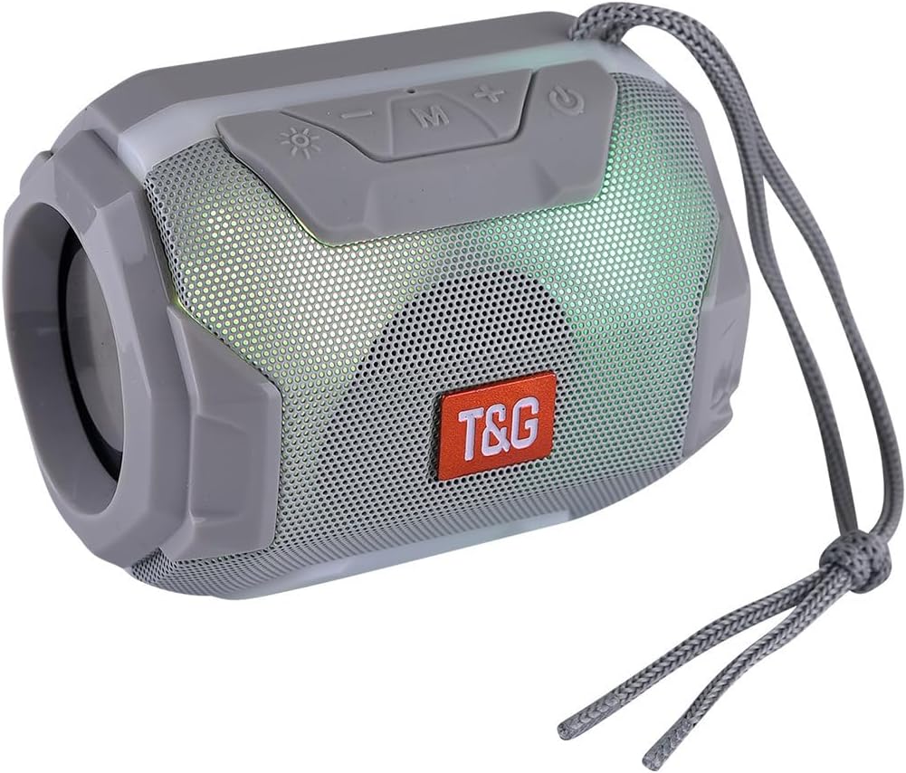 Maine Bluetooth Speaker with LED Colorful Lights, subwoofer, Portable, Suitable for Mobile Phones and Computers, car-Mounted, Small Audio System. Factory Wholesale Sales. (Gray, 100PACK)