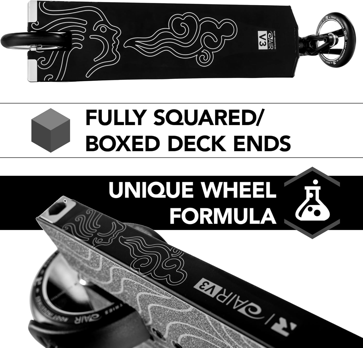 ROOT INDUSTRIES AIR RS V3 Complete Professional Stunt Scooter - Intended for Older, Taller Riders - Pro Deck, Bars, Wheels - Ready-to-Ride for Tricks, Stunts, Cruising, etc.