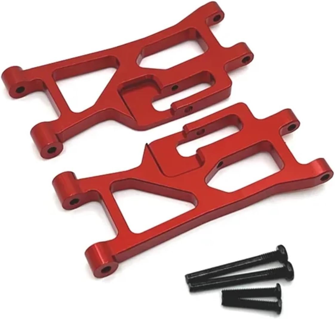 Compatible with Mjx 14210 14209 RC Car Upgrade Parts Metal Steering Cup Upper and Lower for Swing Arm Kit Shock Tower Bracket RC Car Parts(Red)