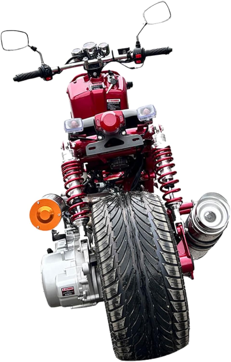 150cc Stretched Scooter, Generation 1, Automatic Transmission, PMZ150-19, Wide 205/30-12 Rear Tire, Retro Speedometer, Gas Gauge, Street Legal Moped for Adults, Powerful GY6 Engine