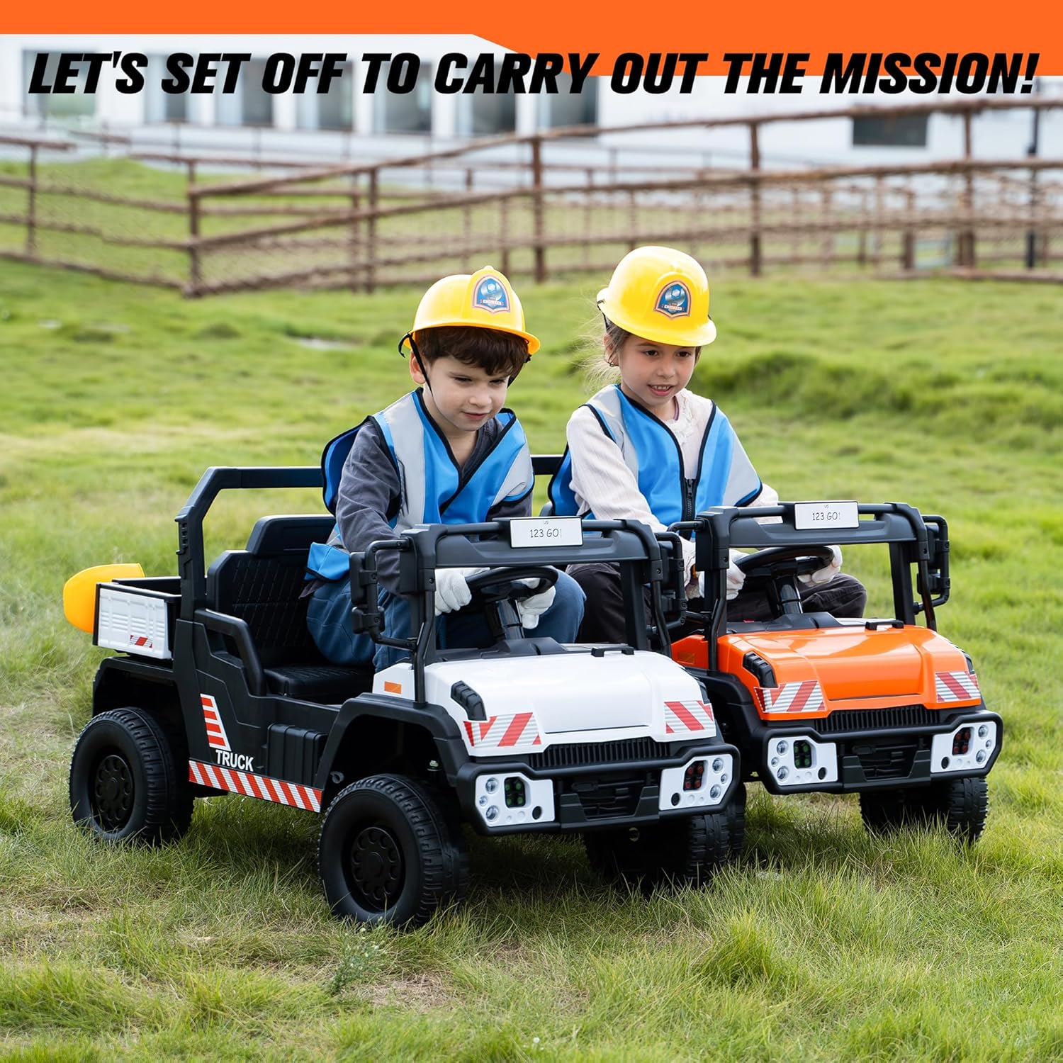 TOBBI 12V Electric Kids Car, Toddlers Ride On Dump Truck Toy with Parent Remote Control, Battery-Powered 4 Wheels Off-Road Vehicle to Drive with Auto Trailer/Horn/LED for Chirdren 3-6 Years-Yellow