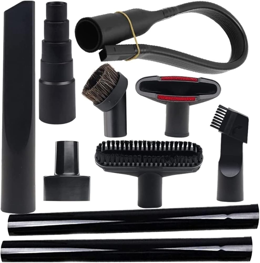 10 Pcs Universal Vacuum Attachments for Shop Vac Vacuum Brush Attachment Flexible Crevice Tool, Vacuum Extension Wand