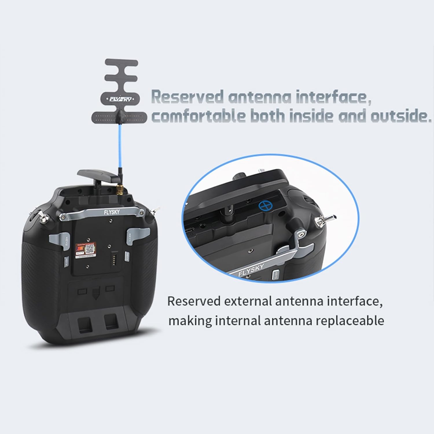 Flysky FS-ST16 16CH 2.4GHz RC Transmitter and FS-SR8 Receiver, 3.5 Inch IPS Screen Transmitter with Receiver Set for Remote Control Plane Car Boat (Black)
