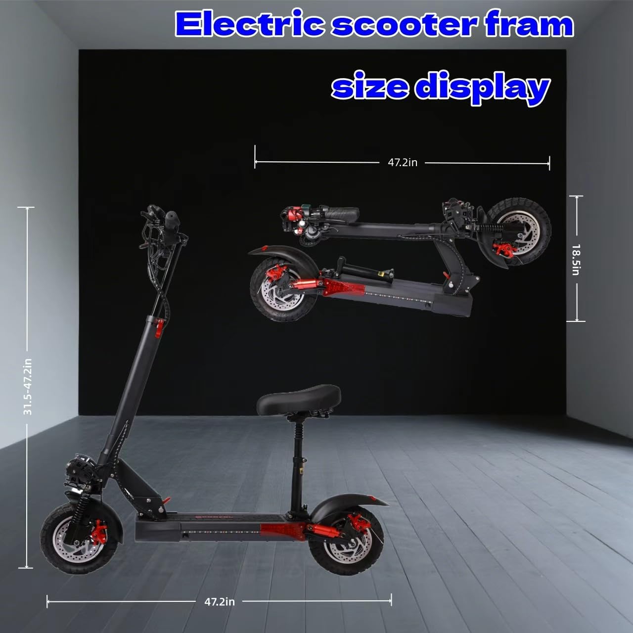 U7 1000W Off-Road Electric Scooter for Adults, 28-30MPH & 28Miles Range, 10