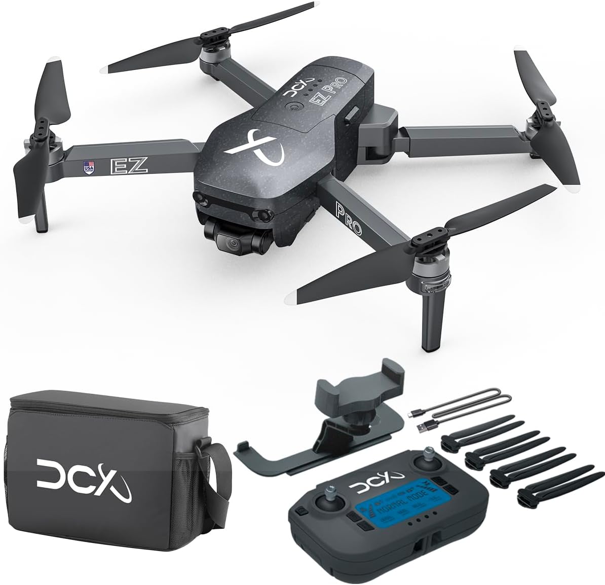 EZ Pro Drones with Camera for Adults 4K, Obstacle Avoidance, GPS Auto Return, 3-axis Gimbal, Follow Me Mode, Long Flight Time, FAA Remote ID