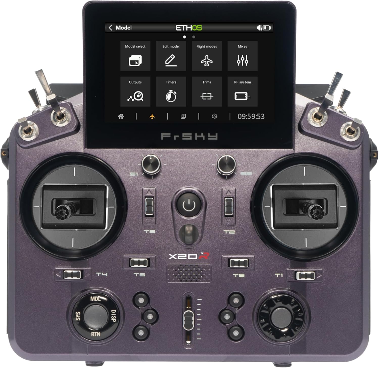 FrSky Tandem X20R Dual-Band 2.4G/900M Transmitter – Long-Range RF Link with Telemetry TD-ISRM Module 24CH Touchscreen ETHOS System for RC Fixed-Wing and FPV (Slate Gray)