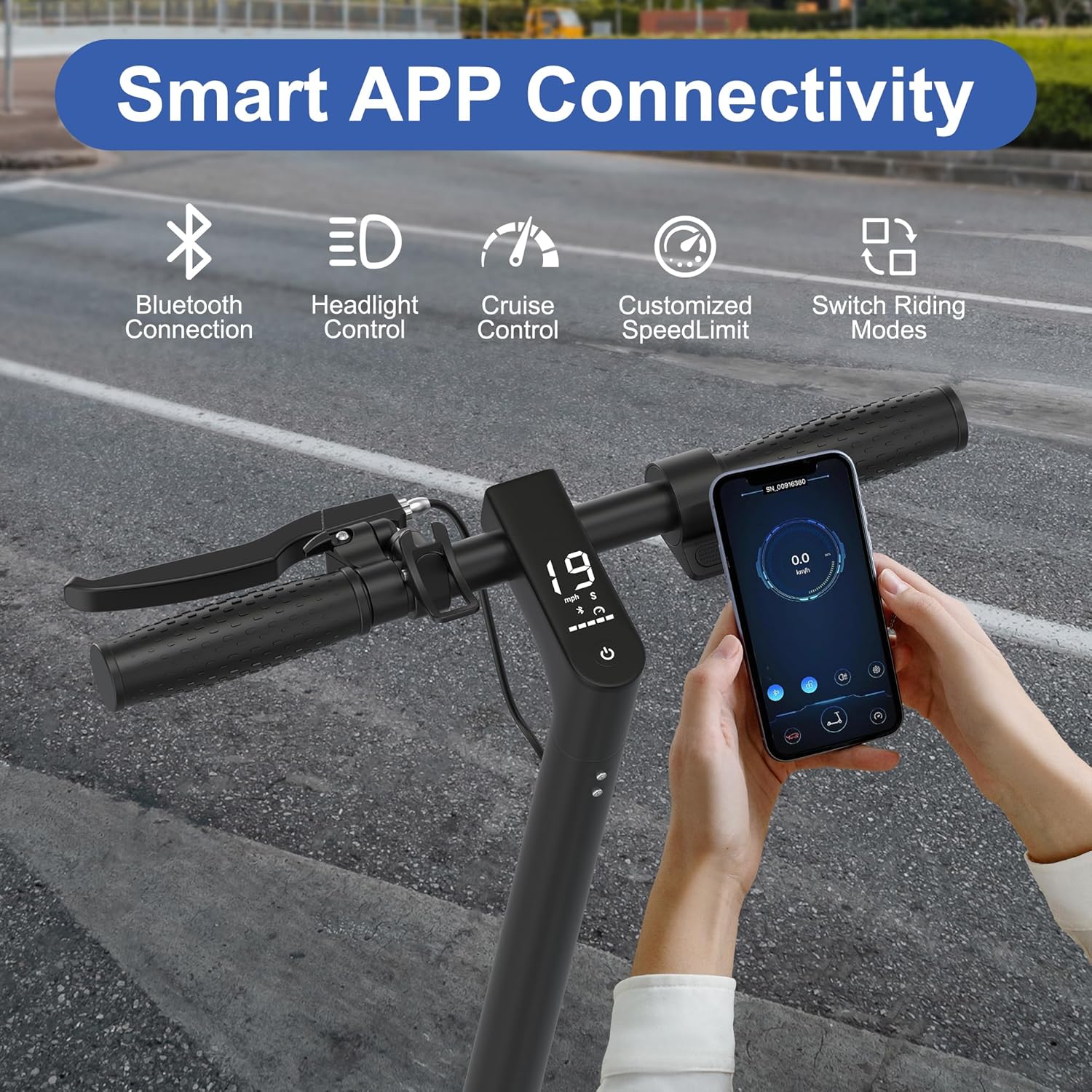 NAVIC Electric Scooter Adults,Max 19/27/49 Miles Ranges,Top Speed 19/22 mph,350/500W Peak Motor, Folding E-Scooter with Dual Braking Dual Suspension