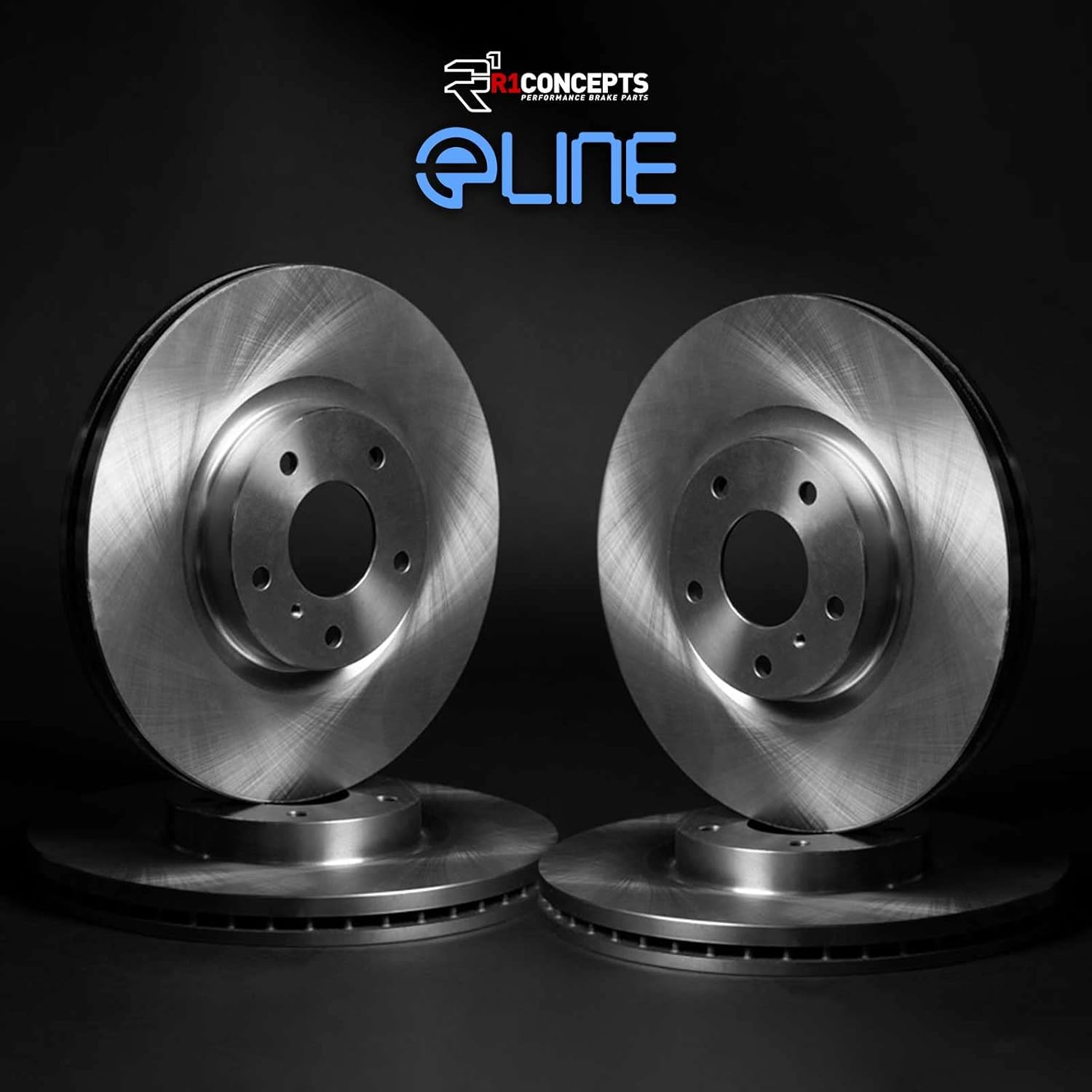 R1 Concepts Front and Rear Brake Rotors For 2021-2024 Jaguar F-Pace, I-Pace, Land Rover Range Rover| Blank Disc Brake Rotors| Brakes and Rotors