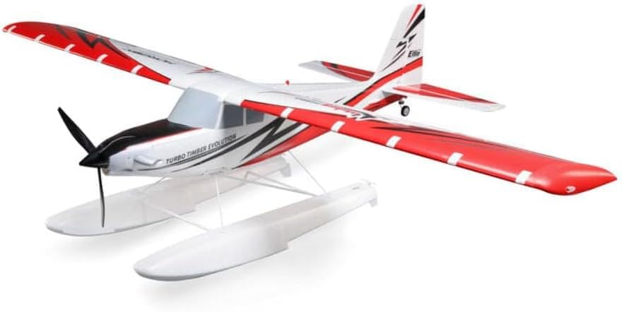 E-flite RC Airplane Turbo Timber Evolution 1.5m Smart BNF Basic Transmitter Battery and Charger Not Included Includes Floats EFL105250B