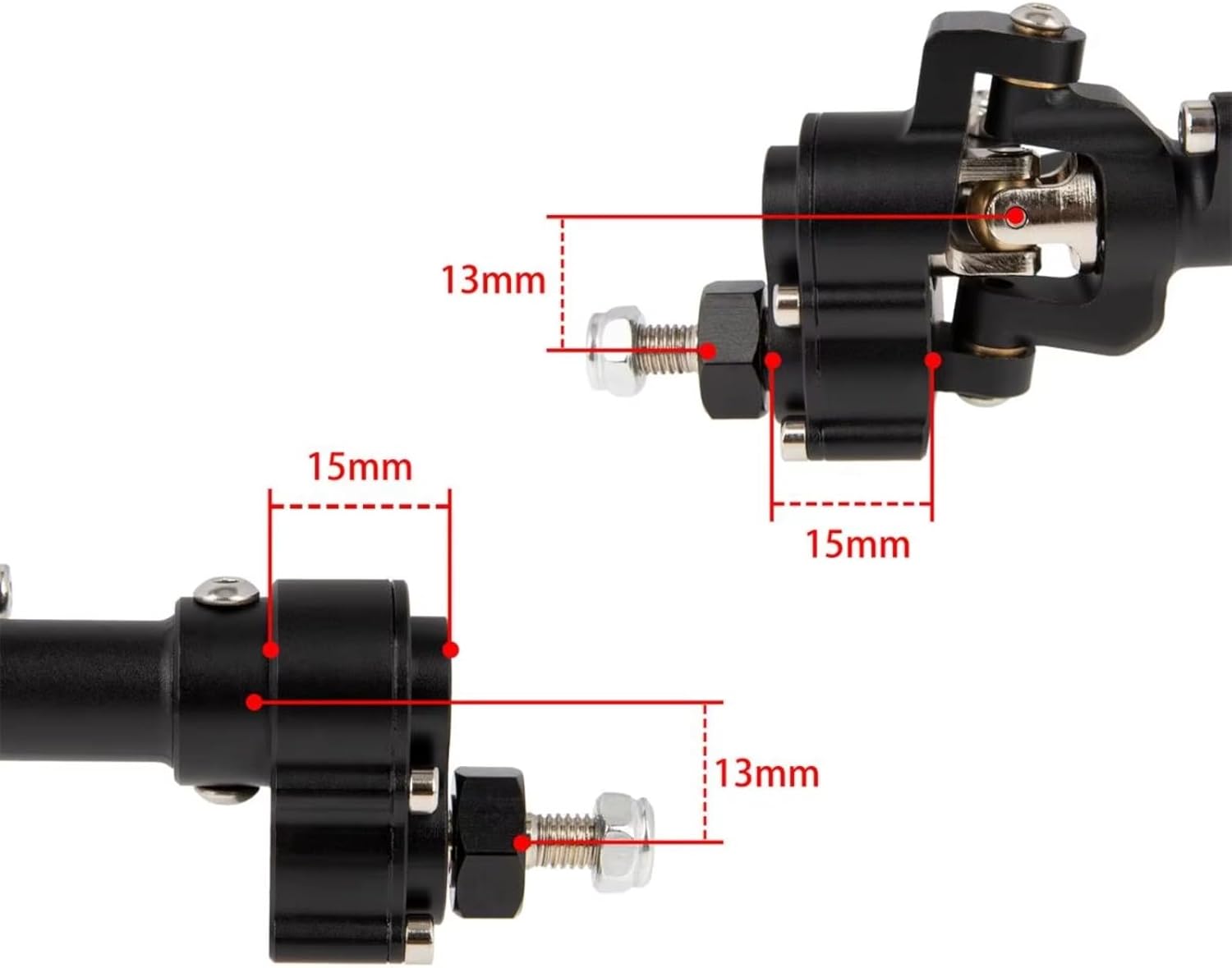 Rc Crawlers Axles For SCX10 II For Axial 90046 90047 CC01 For LCG 1/10 Front Rear Portal Axle Aluminum Integrated Chassis Parts RC Crawler Car(Silver)