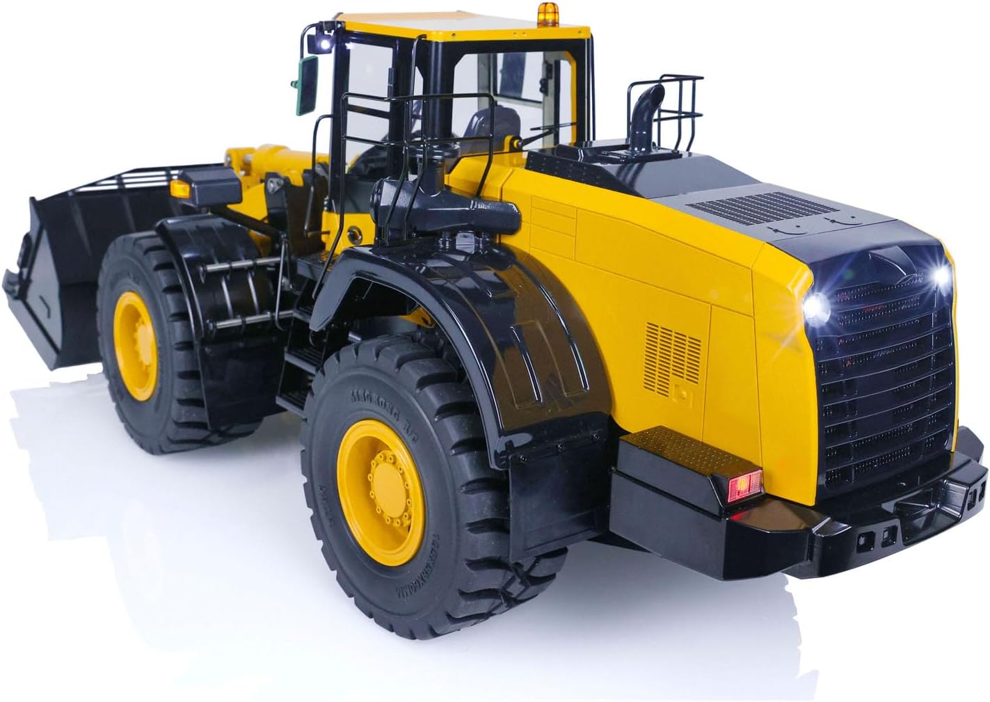 TOUCAN RC HOBBY 2Speed Metal 1/14 RC Hydraulic Loader WA480 Heavy Construction Machine Differential Lock Quick Coupler Fork Light Sound ST8 for Ages 14+