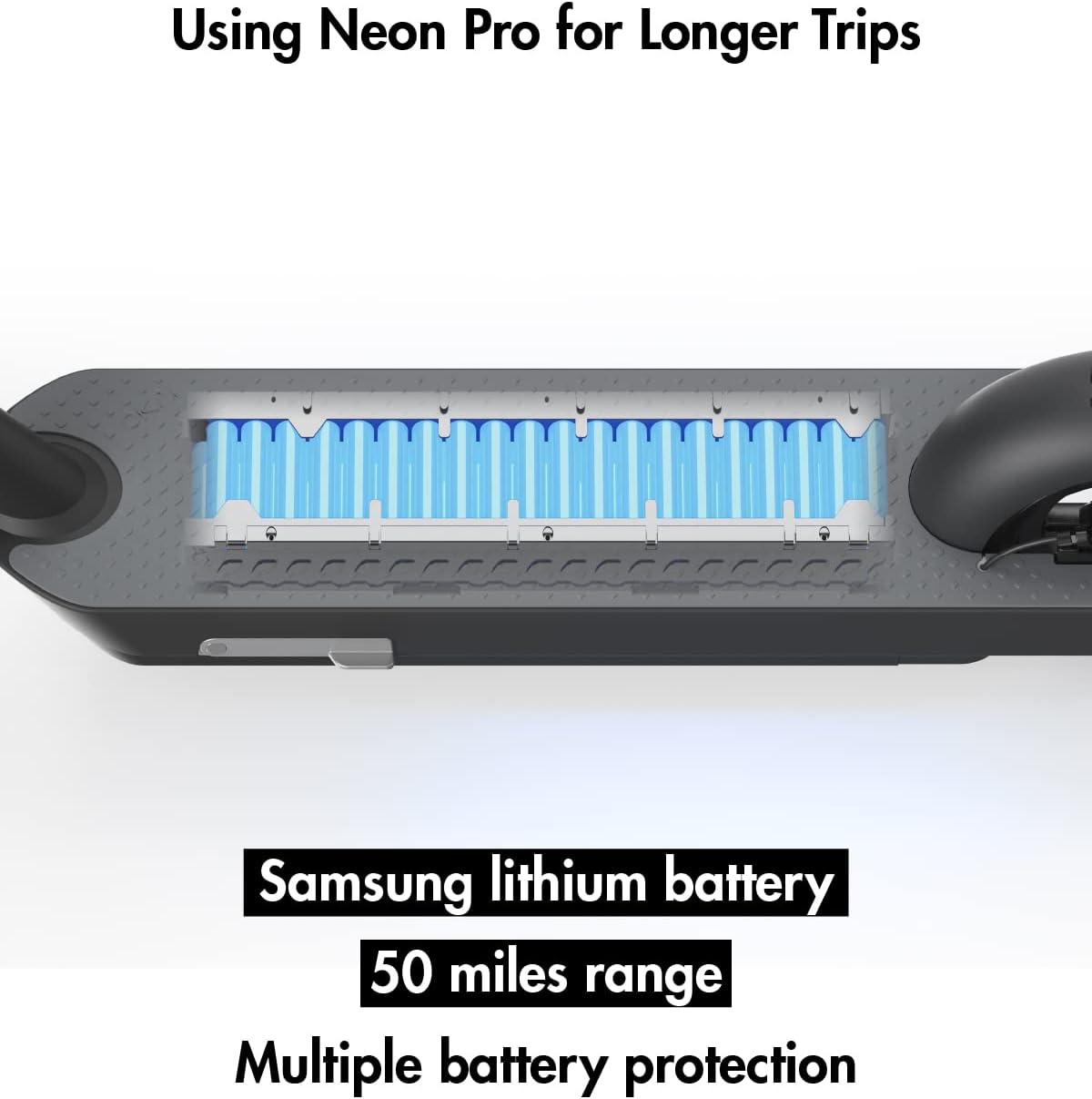 OKAI Neon Series Electric Scooter - ES10/20/30 Models - 18.6-50 Miles Range & 15.5-20 MPH, Dual Brakes - Commuter Electric Scooter for Adults & Teens, UL 2272 Certified