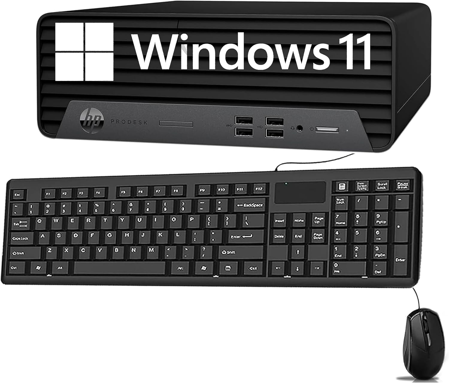 HP Prodesk 400 G7 SFF Business Desktop Computer, Intel Pentium G6500, 16 GB DDR4 RAM, 256 GB SSD, Wi-Fi, Bluetooth, Keyboard& Mouse, Windows 11 Pro (Renewed)