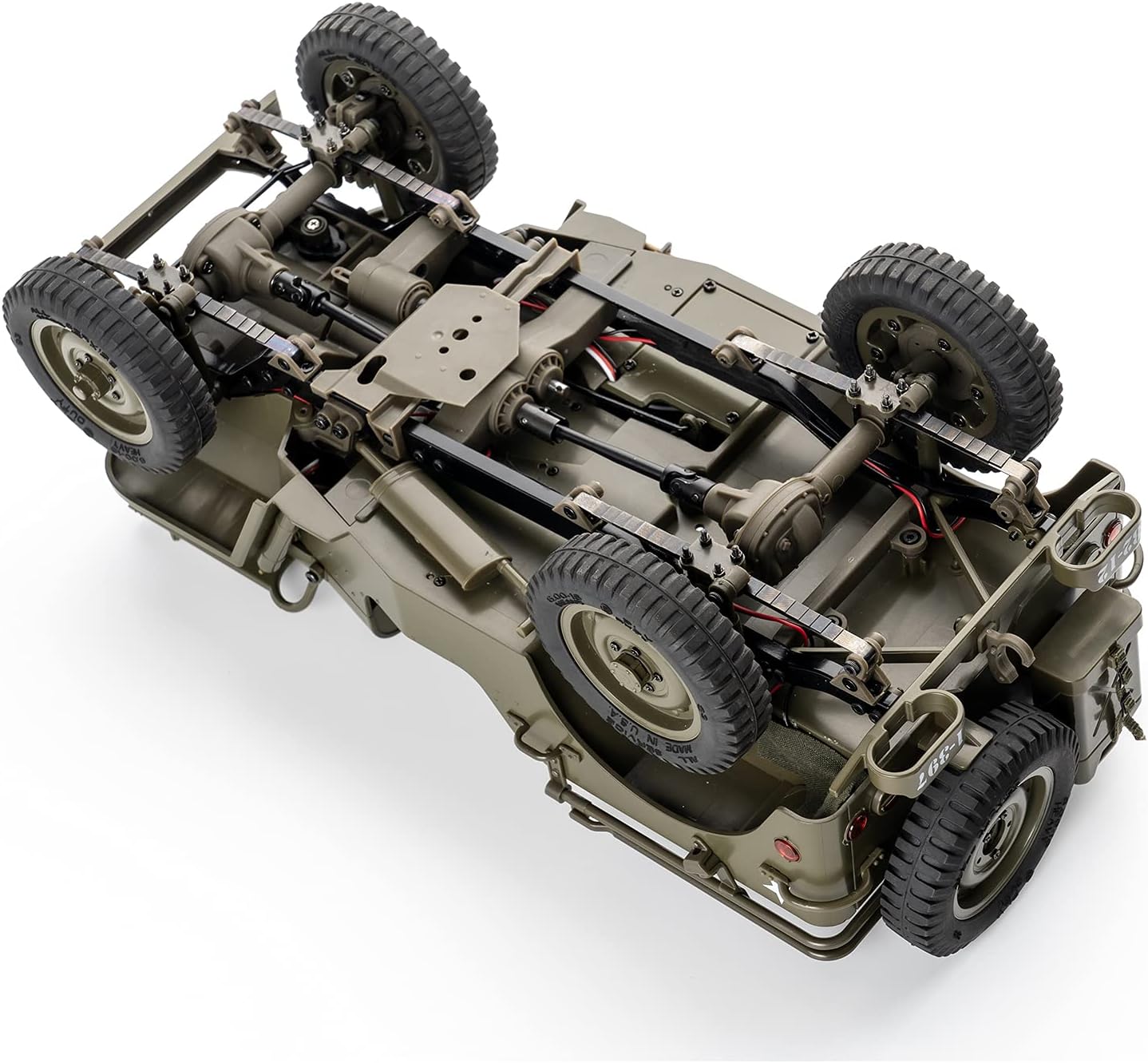 WOWRC RocHobby 1/12 1941 MB Scaler RC Jeep, 4x4 Hobby Grade RTR RC Car Mini RC Rock Crawler Military, 2.4Ghz RC Truck with LED Lights, Battery and USB Charger for Adults